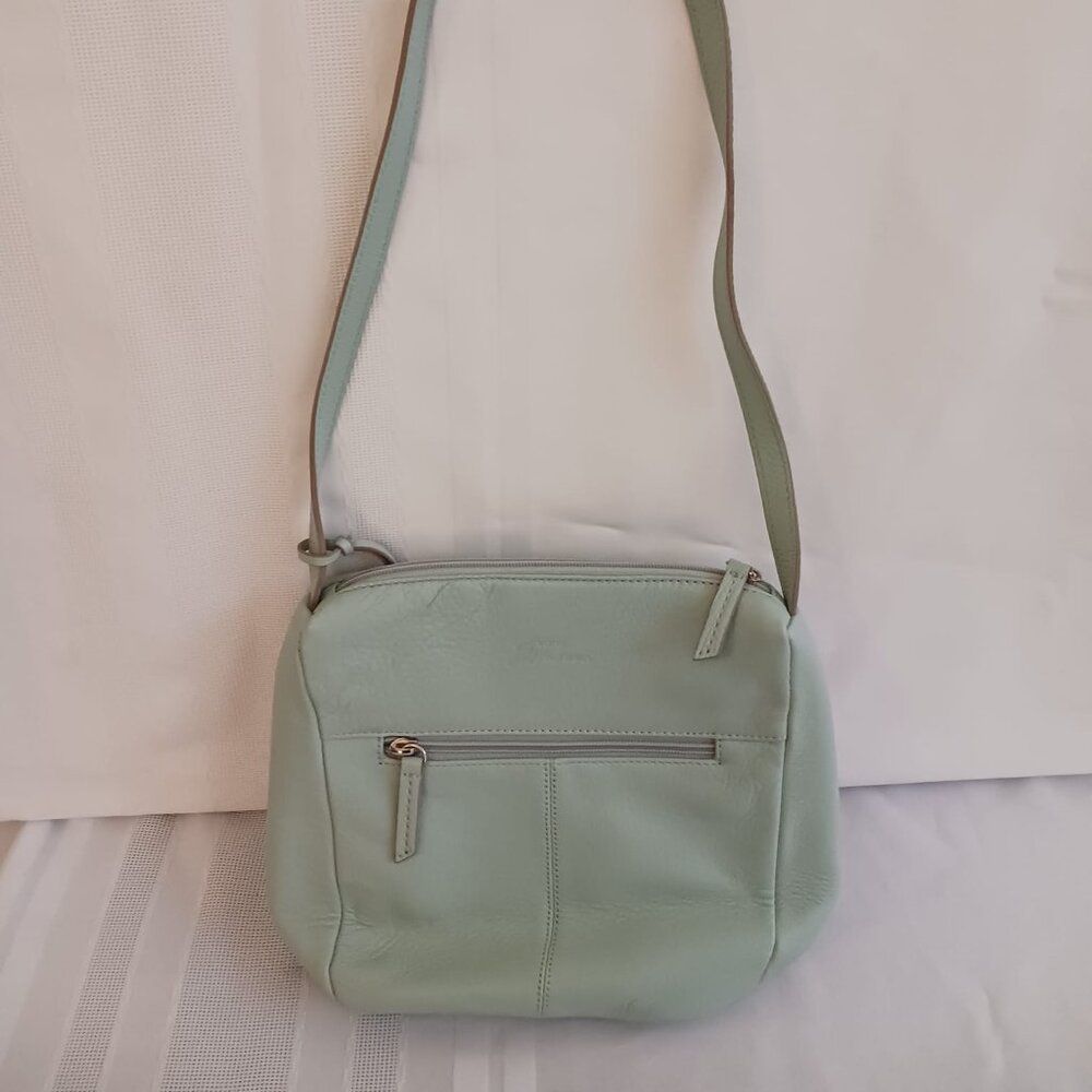 Stone Mountain Pale Gray-Green Leather Purse